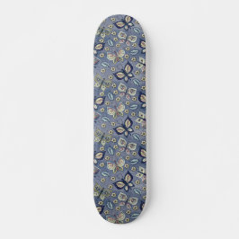 Retro Girly Blue Butterfly Musterskateboard Skateboard