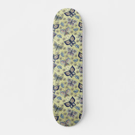 Retro Girly Blue Butterfly Musterskateboard Skateboard