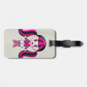 Retro Girly Monster-Vampirs-Mädchen Gepäckanhänger (Rückseite horizontal)