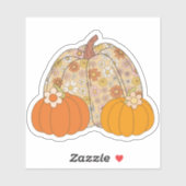 Retro, Girly Pumpkins Sticker (Blatt)