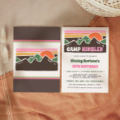 Retro Girly Weekend Camp Birthday Invitation Einladung