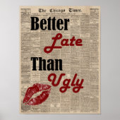 Retro Girly Zitat Zeitung Trendy Wall Art Poster (Vorne)