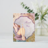 Retro Giro Brautparty Tea Party vielen Dank Postkarte (Stehend Vorderseite)