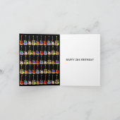 Retro Gitarre 21. Geburtstag Schwarz und Gold Karte (Innenseite)