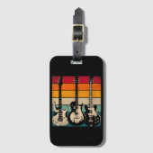 Retro Gitarre Gepäckanhänger (Vorderseite Vertikal)