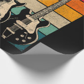 Retro Gitarre Geschenkpapier (Ecke)