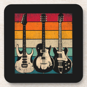 Retro Gitarre Getränkeuntersetzer