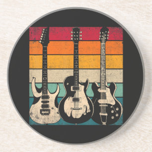 Retro Gitarre Getränkeuntersetzer