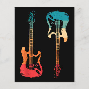 Retro Gitarre Gitarrist E-Bass Gitarre Rock M
