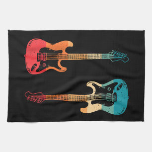 Retro Gitarre Gitarrist Electric Bass Gitarre Rock Geschirrtuch