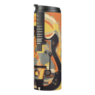Retro Gitarre Illustration Thermal Tumbler Thermosbecher
