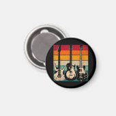 Retro Gitarre Magnet (Vorderseite/Rückseite)