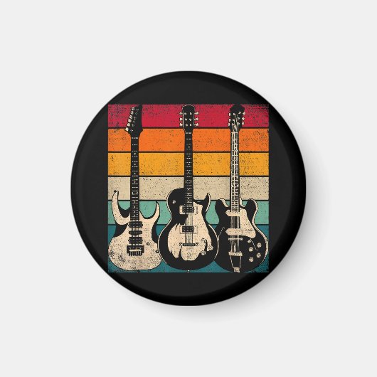 Retro Gitarre Magnet (Vorne)