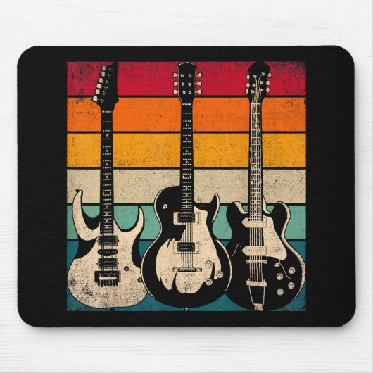 Retro-Gitarre Mousepad (Vorne)