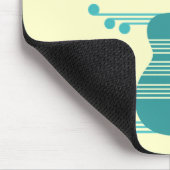 Retro Gitarre Mousepad, Aquamarin Mousepad (Ecke)