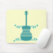 Retro Gitarre Mousepad, Aquamarin Mousepad (Mit Mouse)