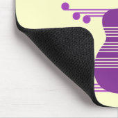 Retro Gitarre Mousepad, Lila Mousepad (Ecke)