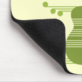 Retro Gitarre Mousepad, Olive Green Mousepad (Ecke)