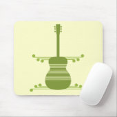 Retro Gitarre Mousepad, Olive Green Mousepad (Mit Mouse)