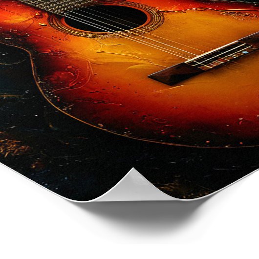 Retro-Gitarre Poster (Ecke)