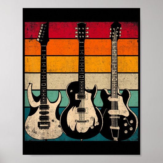 Retro Gitarre Poster (Vorne)