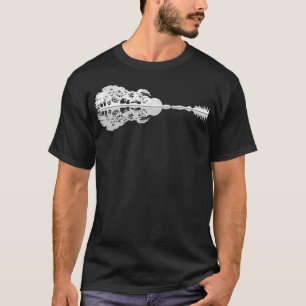 Retro-Gitarre-Seemondd Schatten-Musikkonzert T-Shirt