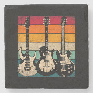 Retro Gitarre Steinuntersetzer