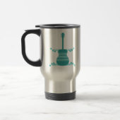 Retro Gitarre Tasse, Aquamarin Reisebecher (Links)