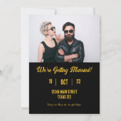 Retro Gitarre Vintage Gitarre Save the Date Einladung (Rückseite)