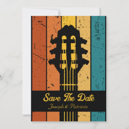 Retro Gitarre Vintage Gitarre Save the Date Einladung