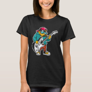 Retro-Gitarren-Rockmusik der süßen Ente T-Shirt