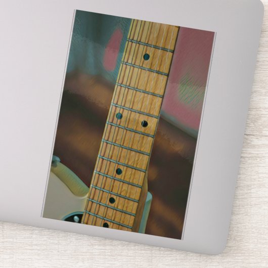 Retro-Gitarrengeschenk Aufkleber (Detail)