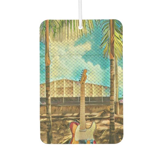 Retro-Gitarrengeschenk Autolufterfrischer (Vorderseite)