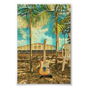 Retro-Gitarrengeschenk Fotodruck
