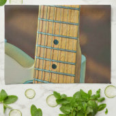 Retro-Gitarrengeschenk Geschirrtuch (Gefaltet)