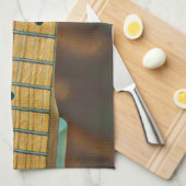 Retro-Gitarrengeschenk Geschirrtuch (Viertel Falte)