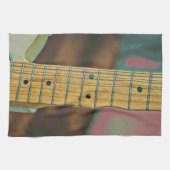 Retro-Gitarrengeschenk Geschirrtuch (Horizontal)