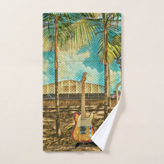 Retro-Gitarrengeschenk Handtuch (Handtuch)