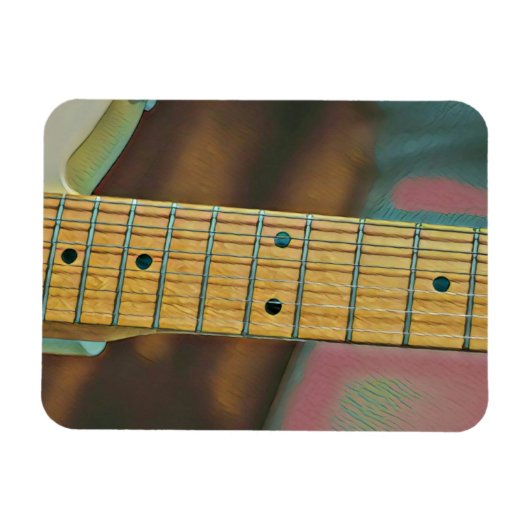 Retro-Gitarrengeschenk Magnet (Horizontal)