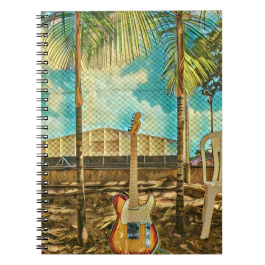 Retro-Gitarrengeschenk Notizblock (Vorderseite)