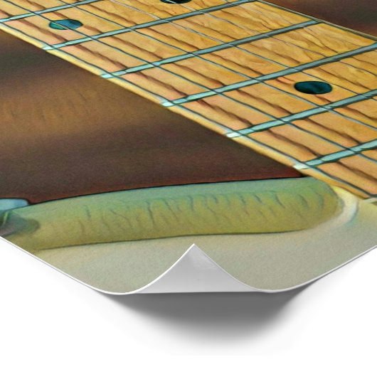 Retro-Gitarrengeschenk Poster (Ecke)