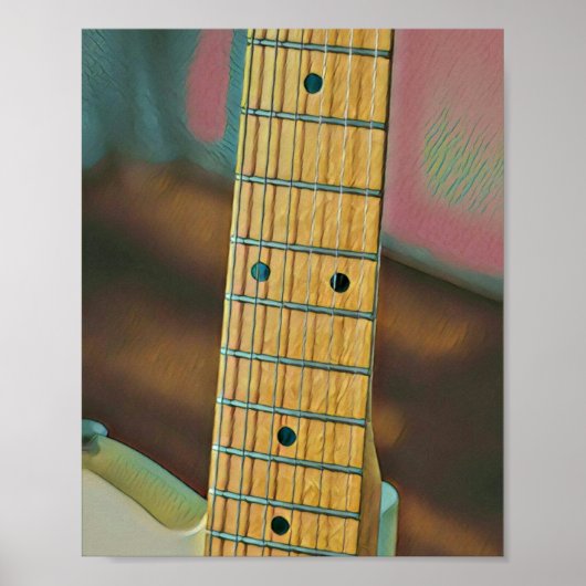 Retro-Gitarrengeschenk Poster (Vorne)