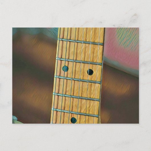 Retro-Gitarrengeschenk Postkarte (Vorderseite)