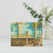 Retro-Gitarrengeschenk Postkarte (Stehend Vorderseite)