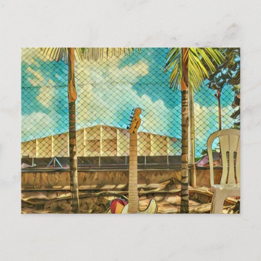 Retro-Gitarrengeschenk Postkarte (Vorderseite)