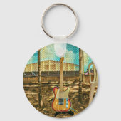 Retro-Gitarrengeschenk Schlüsselanhänger (Vorderseite)