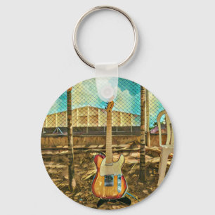 Retro-Gitarrengeschenk Schlüsselanhänger