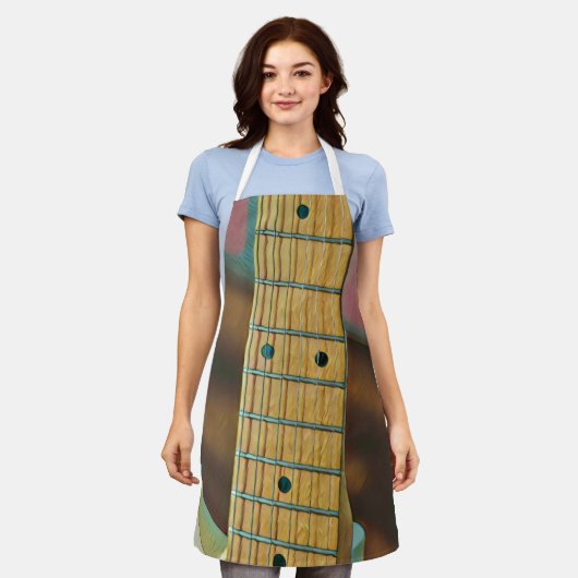 Retro-Gitarrengeschenk Schürze (Getragen)