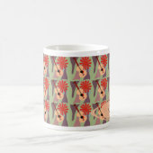 Retro-Gitarrenmuster mit Textpunkt Kaffeetasse (Mittel)