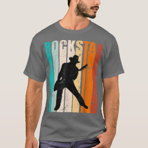 Retro Gitarrenrock und Roll Gitarrist T-Shirt